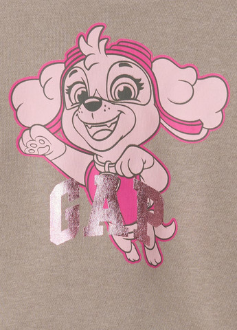 Gap світшот персонажі світло-коричневий кежуал бавовна, трикотаж з начосом