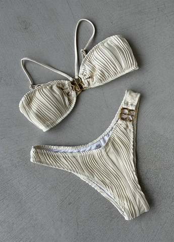 Светло-бежевый летний раздельный купальник (лиф, трусики) раздельный NOVA VEGA