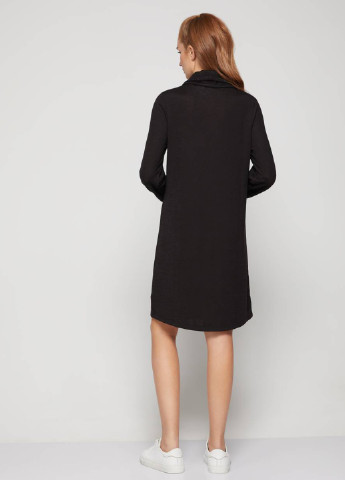 Черное кэжуал платье платье-свитер Gap однотонное