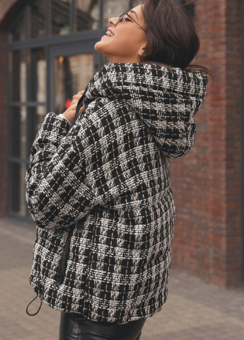 Чорно-біла зимня куртка Gepur