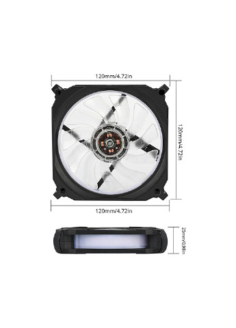 Корпусний вентилятор TF12 RGB LED PWM 120mm Fan - 3 Pack With Controller Tronsmart (226523273)