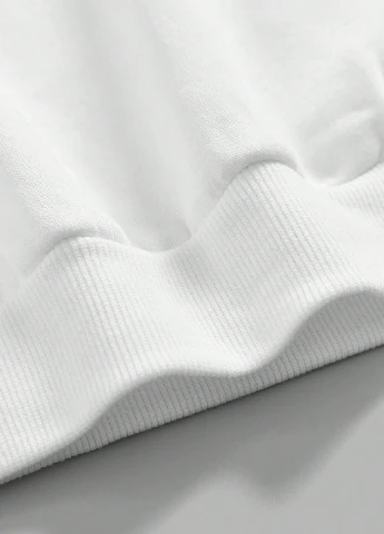 SHEIN світшот напис білий кежуал поліестер, двунитка з начосом
