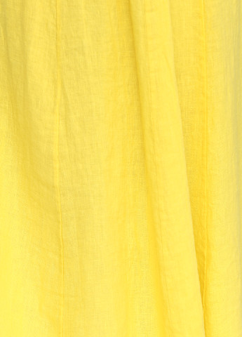 Желтая кэжуал однотонная юбка Puro Lino