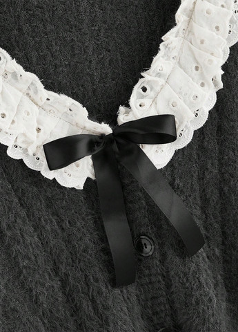 Темно-серый демисезонный кардиган SHEIN