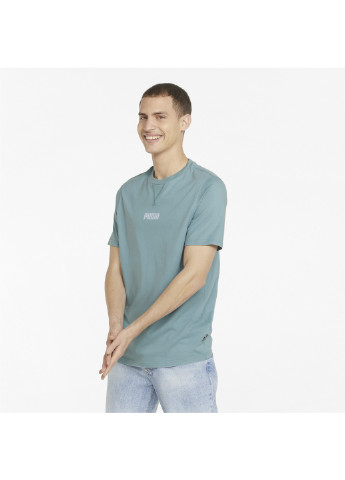 Синяя демисезонная футболка modern basics men's tee Puma