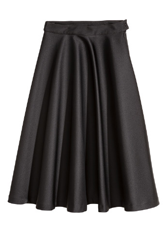 Черная кэжуал юбка H&M миди