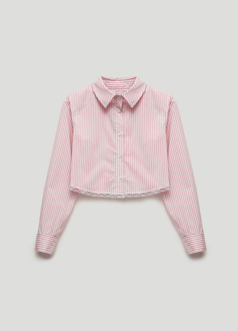 Розовая домашний рубашка в полоску JUL