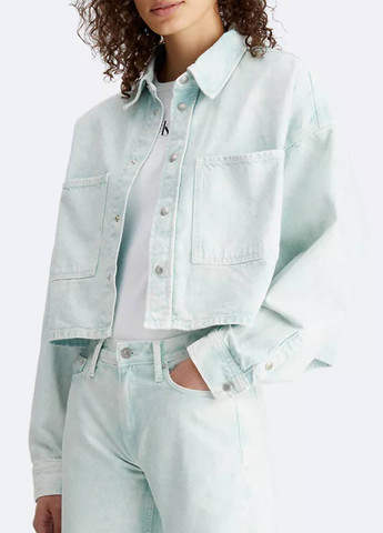 Голубая демисезонная куртка Calvin Klein