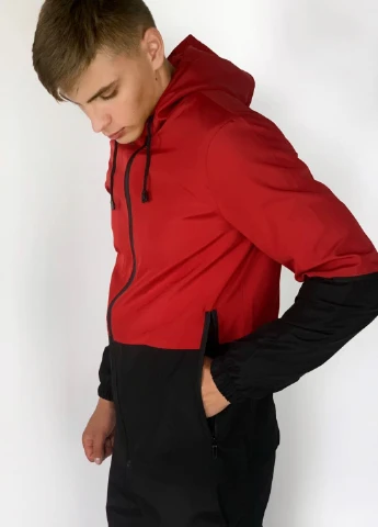 Червоний демісезонний костюм softshell light червоно-чорний Intruder