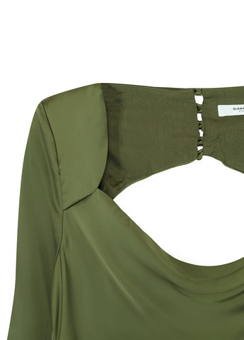 Оливковое кэжуал платье а-силуэт Glamorous однотонное