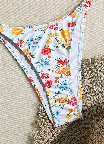 Білий літній купальник (ліф, трусики) бікіні, роздільний SHEIN