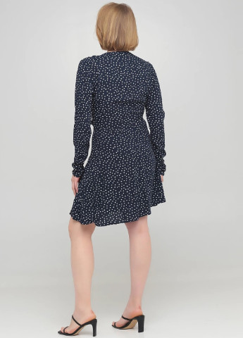 Синя кежуал плаття клеш в горошок Missguided