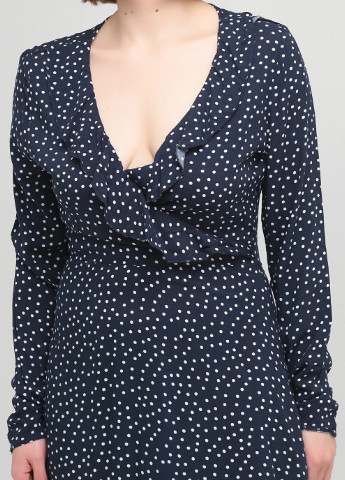 Синя кежуал плаття клеш в горошок Missguided