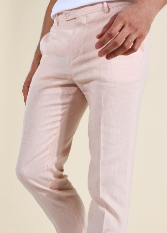 Светло-розовые кэжуал демисезонные зауженные, укороченные брюки Boohoo