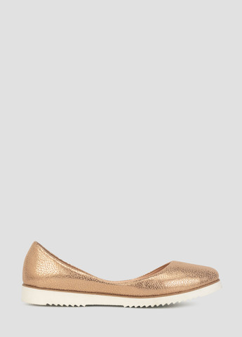 Женские балетки Viscala | золотые однотонные глиттер, белая подошва натуральная кожа (300424907)