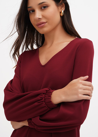 Бордова кежуал сукня а-силует Terranova однотонна