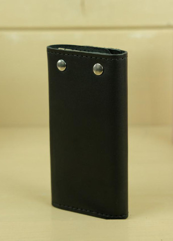 Кожаная ключница на кнопках, итальянский Краст, цвет Черный Berty (253839524)