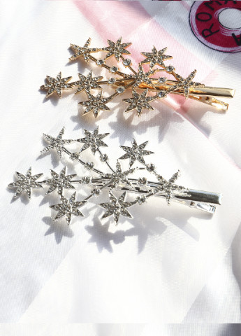 Набір шпильок для волосся Ганна Ясеницька "Розсіяні зірки", золотистий і сріблястий, 2 шт. Анна Ясеницька (254024884)