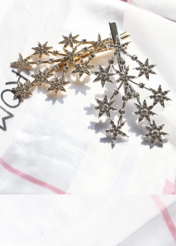 Набір шпильок для волосся Ганна Ясеницька "Розсіяні зірки", золотистий і сріблястий, 2 шт. Анна Ясеницька (254024884)