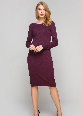 Фіолетова кежуал сукня футляр Let's Shop однотонна