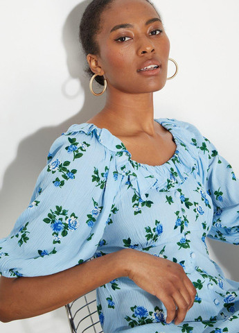 Блакитна кежуал сукня Dorothy Perkins з квітковим принтом