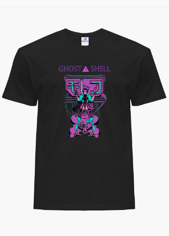 Чорна футболка чоловіча мотоко кусанаги привид в обладунках (ghost in the shell) (9223-2652-1) xxl MobiPrint
