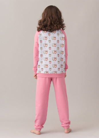 Розовая всесезон пижама (свитшот, брюки) свитшот + брюки Promin