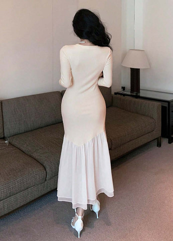 Молочна кежуал сукня годе SHEIN однотонна