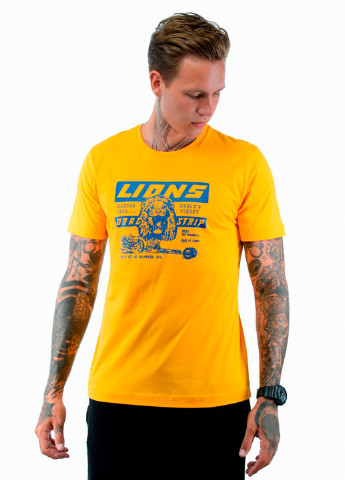 Желтая футболка мужская strip жёлтый Power Футболки