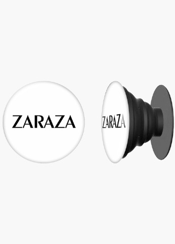 Попсокет (Popsockets) держатель для смартфона ZARAZA (8754-1782) Черный MobiPrint (216836503)