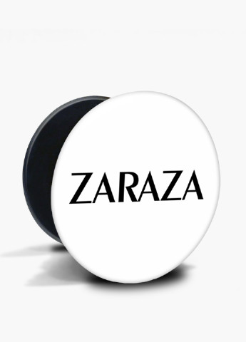 Попсокет (Popsockets) держатель для смартфона ZARAZA (8754-1782) Черный MobiPrint (216836503)