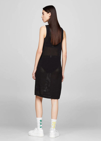 Чорна відвертий сукня футляр Tommy Jeans однотонна