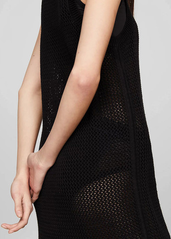 Чорна відвертий сукня футляр Tommy Jeans однотонна