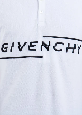 Біла біла футболка-за з логотипом Givenchy