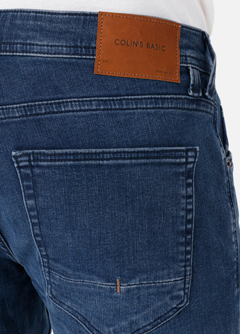 Синие демисезонные слим джинсы Colin's