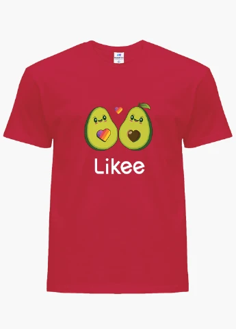 Червона демісезонна футболка дитяча лайк авокадо (likee avocado) (9224-1031) MobiPrint