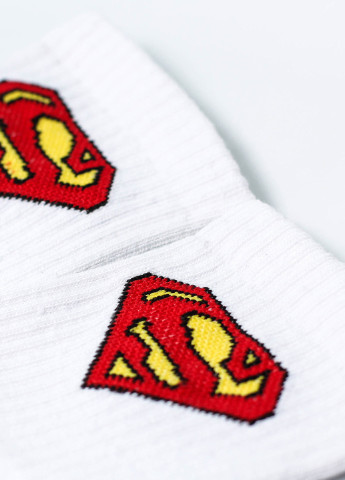 Шкарпетки Супермен Rock'n'socks білі повсякденні