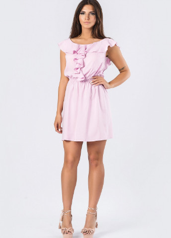 Светло-розовое кэжуал платье Carica однотонное
