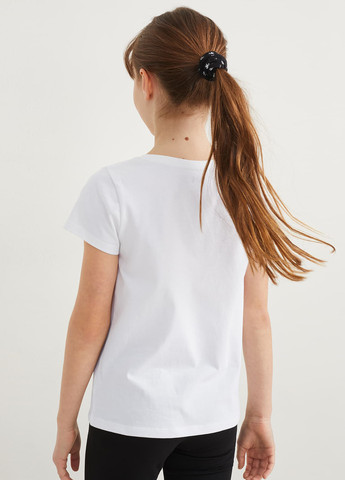 Белый летний комплект (футболка, резинка) C&A