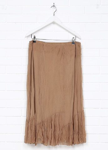 Светло-коричневая кэжуал однотонная юбка Lauren Vidal макси