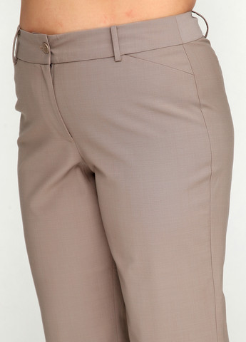Серо-бежевые кэжуал демисезонные прямые брюки Talbots