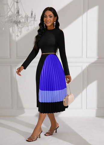 Чорна кежуал сукня а-силует SHEIN однотонна