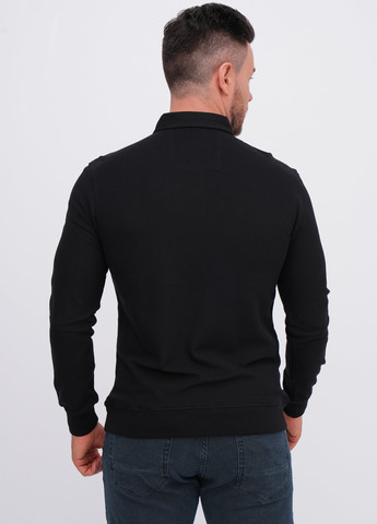 Черная футболка-поло для мужчин K.O.R однотонная