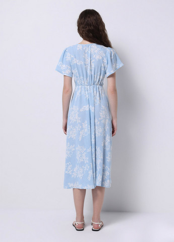 Блакитна кежуал сукня в стилі армпір Colin's з квітковим принтом