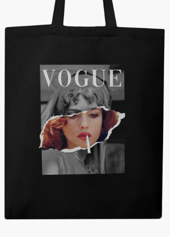 Еко сумка шоппер черная Ренессанс Моника Беллуччи (Renaissance Monica Bellucci) на молнии (9227-1588-BKZ) MobiPrint (236265458)