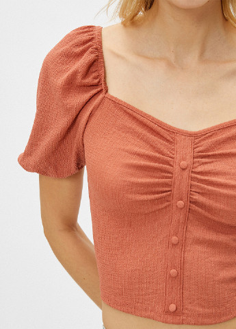 Терракотовая летняя блуза KOTON
