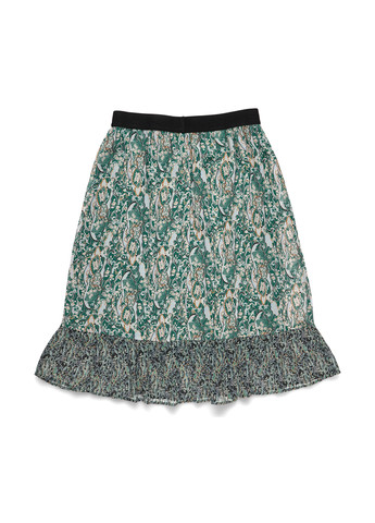 Зеленая кэжуал с рисунком юбка Saint Tropez а-силуэта (трапеция)