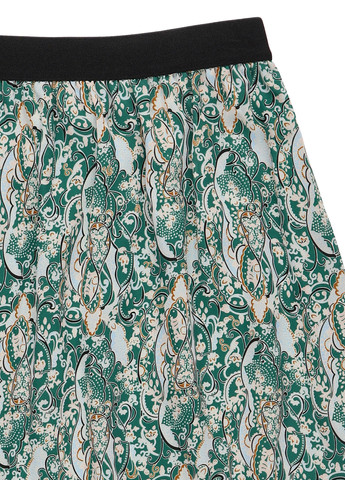 Зеленая кэжуал с рисунком юбка Saint Tropez а-силуэта (трапеция)