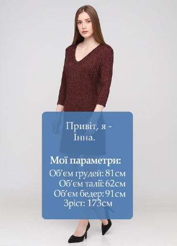 Коричнева кежуал сукня сукня светр NikTan меланжева