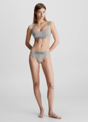 Серый бюстгальтер Calvin Klein без косточек хлопок